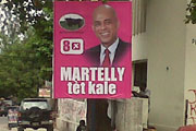 Um anúncio de Michel Martelly.